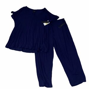 Donna Karan Sleepwear Navy Pajama Set Loungewear